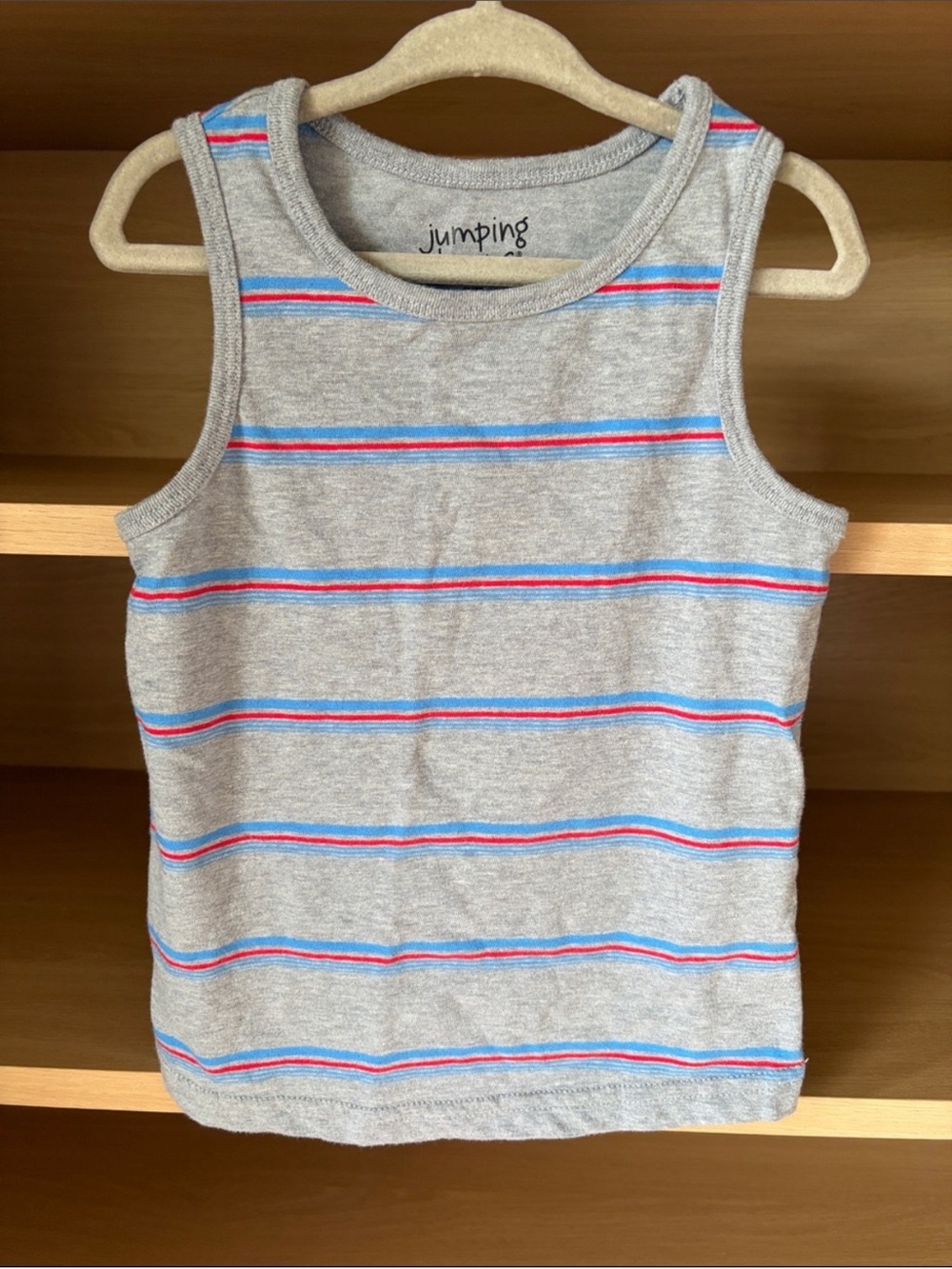 ✨5/$15✨ Jumping Beans Striped Tank Top | Grey | 4T